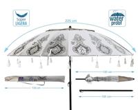 Strandparasol Wit Ø 220 cm SPF50+ Boho - thumbnail