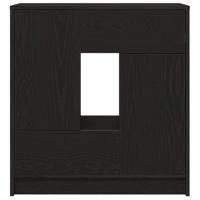 Dressoir met lades en deuren 70,5x34x74,5 cm zwart eikenkleurig - thumbnail