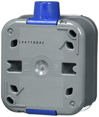 Busch-Jaeger Busch-duro WDI wandcontactdoos 2-polig met klapdeksel randaarde, blauw