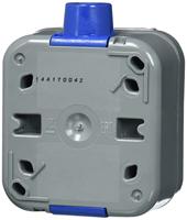 Busch-Jaeger Busch-duro WDI wandcontactdoos 2-polig met klapdeksel randaarde, blauw - thumbnail