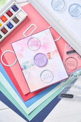 Sizzix • clear stamp set with framelits die thankful sentiments 15pcs