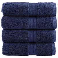 VidaXL Premium washandjes solund 4 stuks marineblauw 30x30 cm 600 g/m² - thumbnail