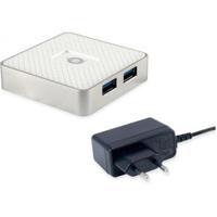 Conceptronic HUBBIES03W interface hub USB 3.2 Gen 1 (3.1 Gen 1) Micro-B 5000 Mbit/s Wit - thumbnail