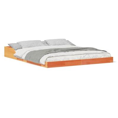 Bedframe Wasbruin 140 x 210 cm Massief grenenhout Bedframe Wasbruin 140 x 210 cm Massief grenenhout