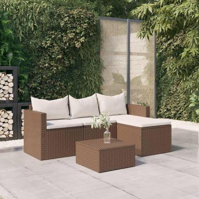 Loungeset poly rattan bruin Loungeset poly rattan bruin