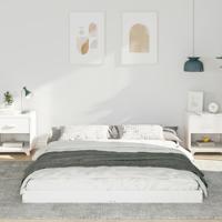 Bedframe Wit 140 x 200 cm Massief grenenhout - thumbnail