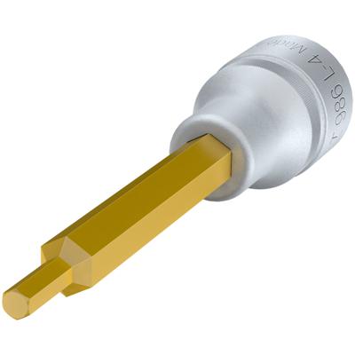 HAZET Dopsleutelbit 986L-4 · 1/2 inch (12,5 mm) vierkant hol · Binnen-zeskant-profiel · SW 4 mm HAZET Dopsleutelbit 986L-4 · 1/2 inch (12,5 mm) vierkant hol · Binnen-zeskant-profiel · SW 4 mm