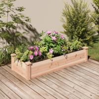 VidaXL Plantenbak verhoogd met voering 120x45x25 cm massief vurenhout - thumbnail