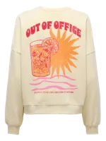 Only Onlliny L/s O-neck Print Cs Swt Sweater 4965230 Ecru Out Of Office - thumbnail
