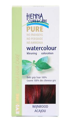 Henna Cure&Care Watercolour wijnrood 5 Gram Henna Cure&Care Watercolour wijnrood 5 Gram