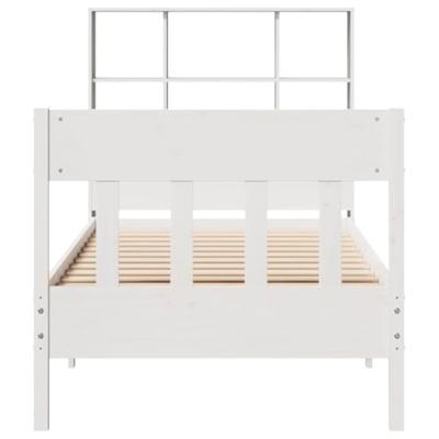 Bedframe zonder matras massief grenenhout wit 90x190 cm