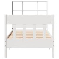 Bedframe zonder matras massief grenenhout wit 90x190 cm - thumbnail