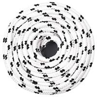 VidaXL Boottouw gevlochten 8 mmx100 m polyester wit4 - thumbnail