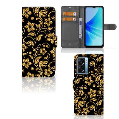 OPPO A77 5G | A57 5G Hoesje Gouden Bloemen OPPO A77 5G | A57 5G Hoesje Gouden Bloemen