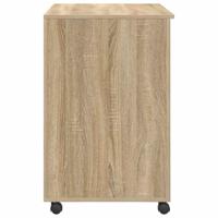 Bureau met Wielen Sonoma eiken 91 x 50 x 77 cm Bewerkt hout - thumbnail