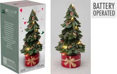 Kerstboom met led 13x27 cm Nampook - Nampook