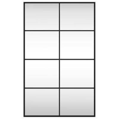 VidaXL Wandspiegel rechthoekig 50x80 cm ijzer zwart