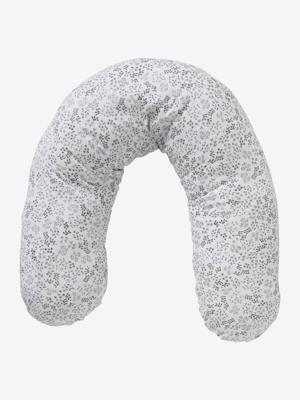 Borstvoedingskussen + beschermhoes Bio Collection ivoorwitte plantaarige bedrukk