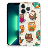 iPhone 13 Pro Max | TPU Hoesje | Vrolijke Uilen - thumbnail