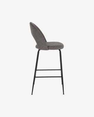 Kave Home Mahalia barkruk H63 Donkergrijs Kave Home Mahalia barkruk H63 Donkergrijs