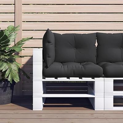 VidaXL Palletkussens 3 st stof zwart