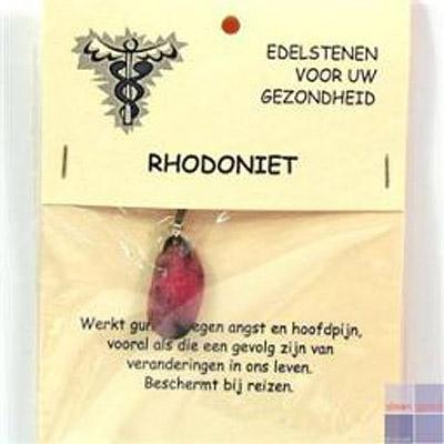 Hanger gezondheidssteen rhodoniet