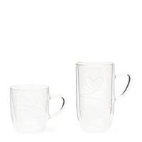 Riviera Maison With Love Dubbelwandige glazen Set 345ml en 400ML - thumbnail