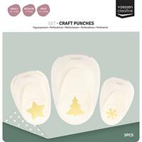 Vaessen Creative • figuurpons set sneeuwvlok ster kerstboom 3st. - thumbnail