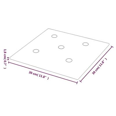 VidaXL Wandpanelen 12 st 1,08 m² 30x30 cm kunstleer bruin - thumbnail