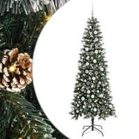 Kunstkerstboom met 300 LED Groen 210 cm PVC en Plastic en Staal - thumbnail