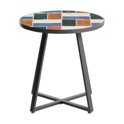 Kave Home Tella bijzettafel Ø45 cm Meerkleurig