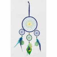 Dromenvanger Blauw met Pauwenveren (52 cm) - thumbnail