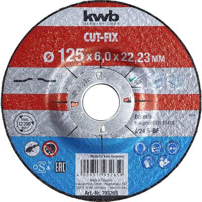 CUT-FIX Afbraamschijven metaal 125x6x22 mm KWB - Kwb