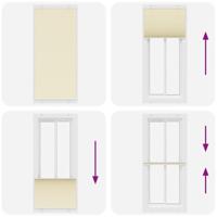 Pliss rolgordijn 90x200 cm stofbreedte 89,4 cm polyester crme - thumbnail