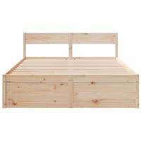 Bedframe zonder matras massief grenenhout 160x200 cm - thumbnail