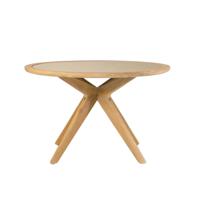 Kave Home Ronde Eettafel 'Julieta' Massief Acacia / Polycement, 120cm, kleur Beige - thumbnail