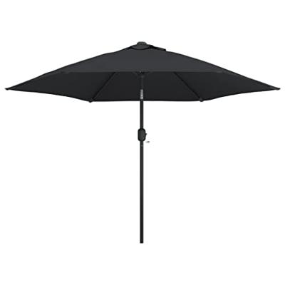 VidaXL Parasol met metalen paal 300 cm zwart
