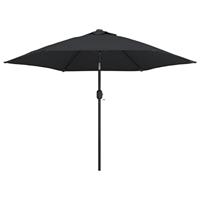 VidaXL Parasol met metalen paal 300 cm zwart - thumbnail