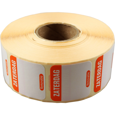 Label | Daglabel za | papier | beschrijfbaar | 25x25mm | oranje | rol à 1000 stuks