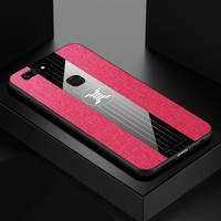 Voor vivo X20 XINLI stiksels doek textuur schokbestendig TPU beschermhoes (rood) - thumbnail