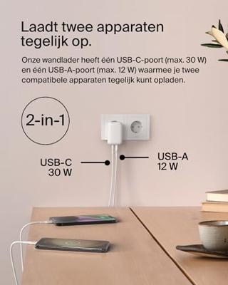Oplader Belkin WCB0009VFWH Wit - thumbnail