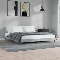 Bedframe bewerkt hout betongrijs 200x200 cm - thumbnail