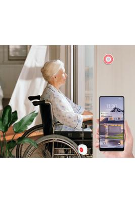 WOOX r7052 smart sos button, wifi 2.4 ghz, zigbee 3.0, amazon alexa/ google assistant, 30m, white