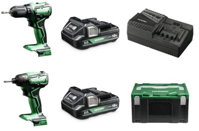 HiKOKI KC18DDWFZ Boormachine + slagschroevendraaierset 18V incl. accu&apos;s en lader in koffer