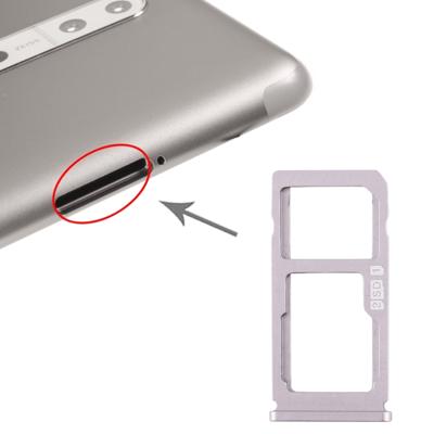 SIM-kaartlade + SIM-kaart lade / Micro SD-kaart lade voor Nokia 8 / N8 TA-1012 TA-1004 TA-1052 (Zilver)