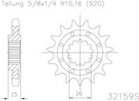ESJOT Sprocket 520 16z racing - thumbnail
