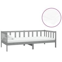 Slaapbank met matras massief grenenhout grijs 90x200 cm - thumbnail