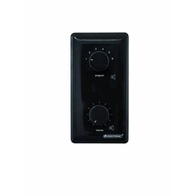 Omnitronic 80711089 Inbouw (in muur of meubel) PA-volumeregelaar en -programmakiezer Zwart