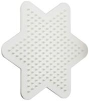 Hama strijkkralen grondplaat ster klein wit - thumbnail