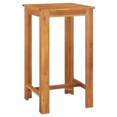 5-delige Tuinbarset massief acaciahout en poly rattan zwart